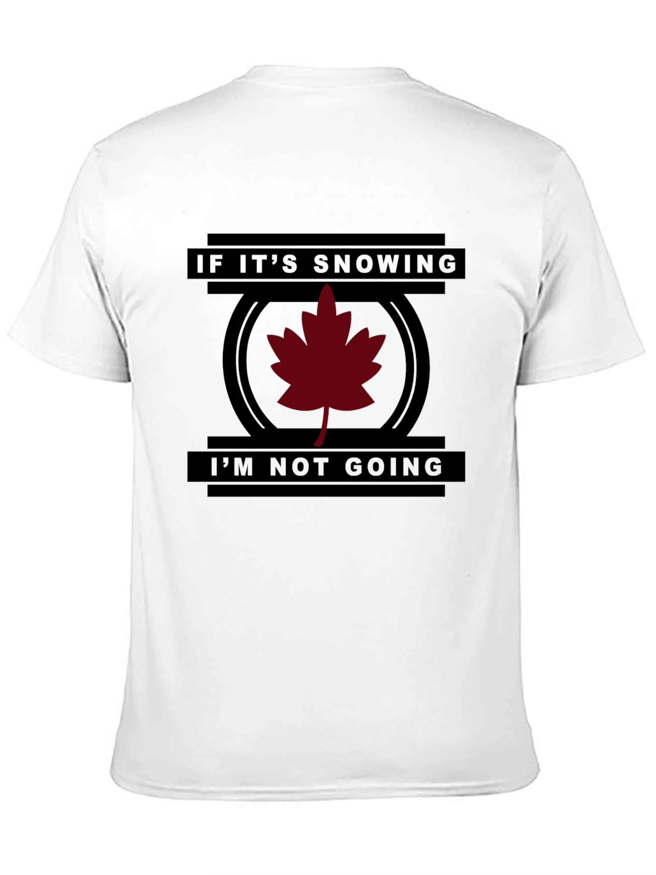 Camiseta Negra: Si Nieva No Voy