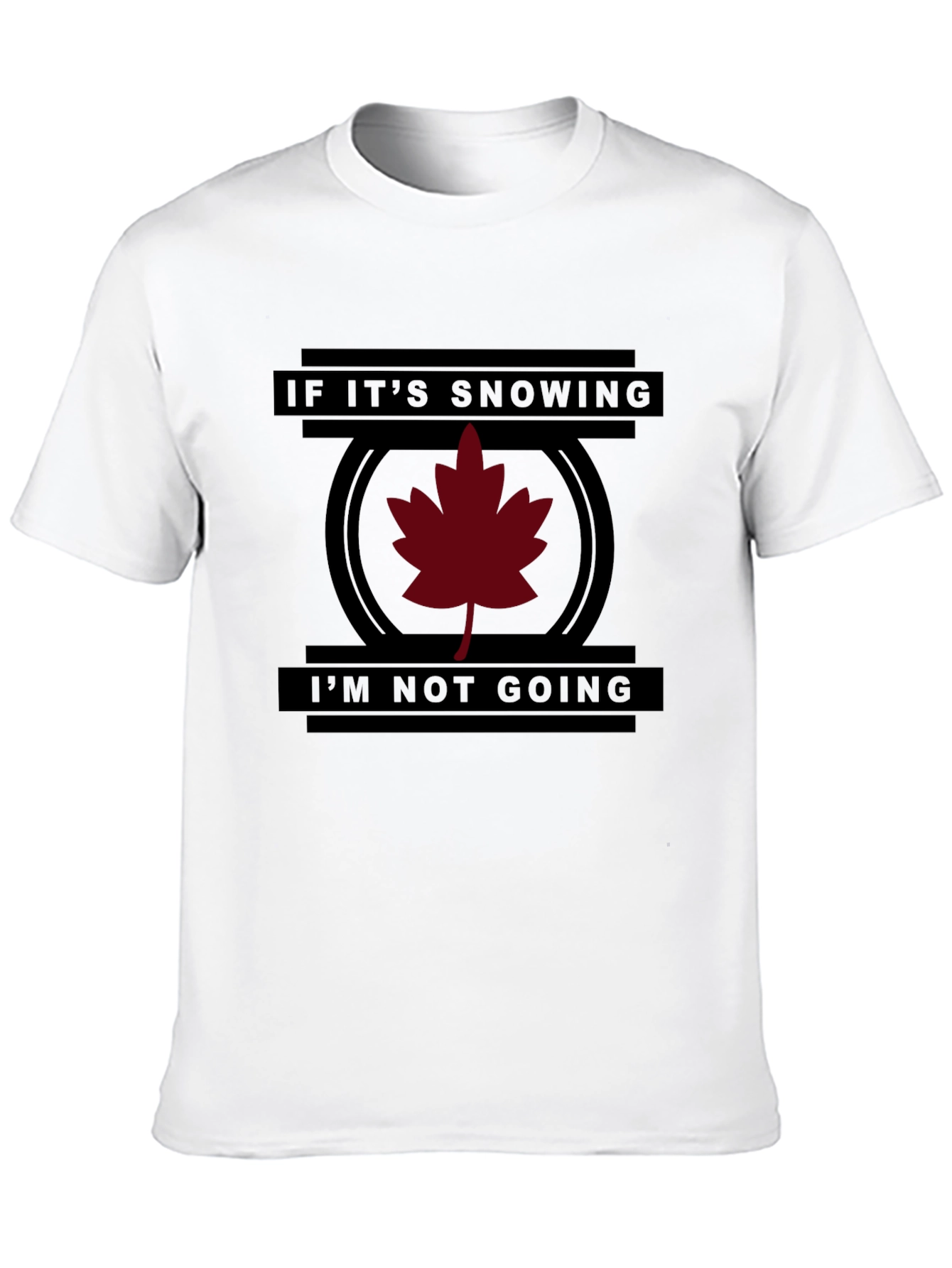 Camiseta Negra: Si Nieva No Voy