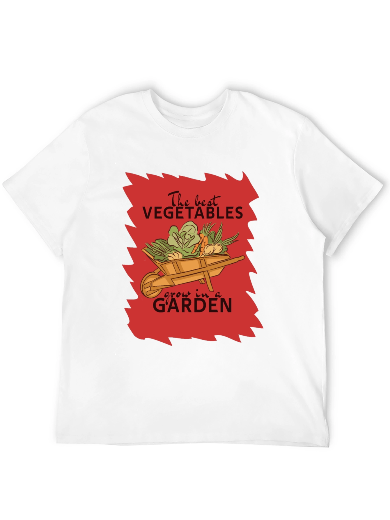 Camiseta Negra Jardinería The Best Vegetables