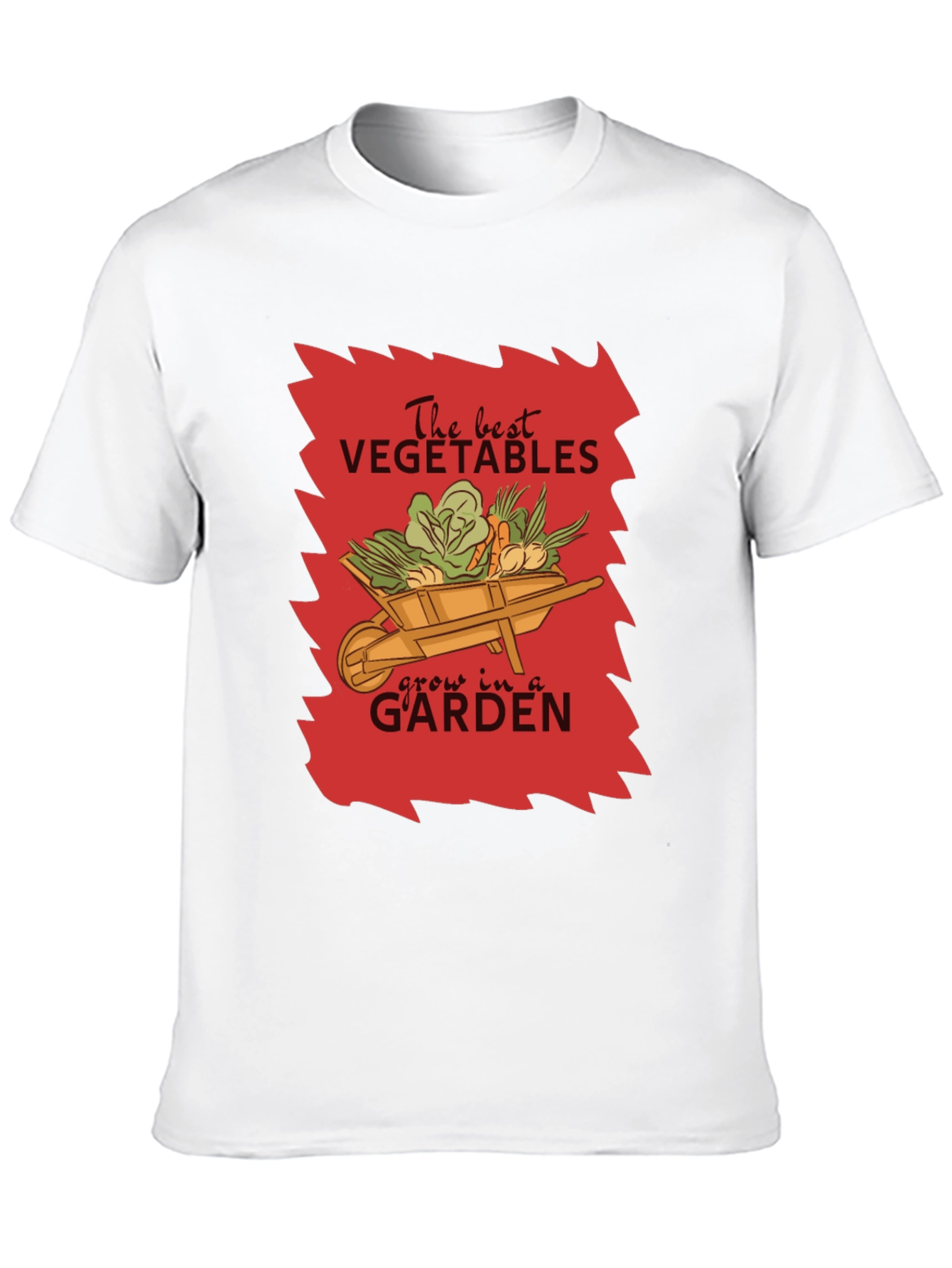 Camiseta Negra Jardinería The Best Vegetables