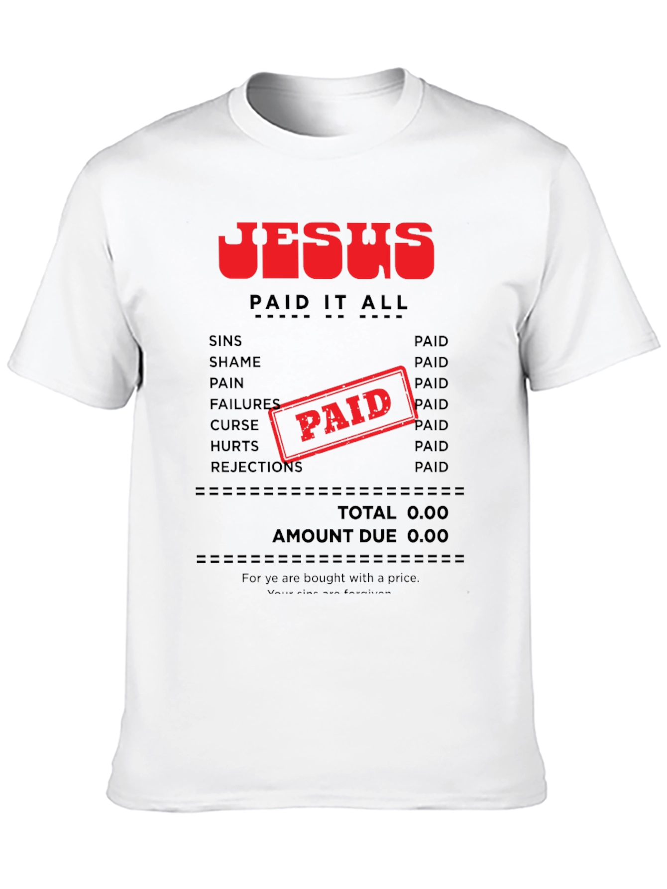 Camiseta Jesús Lo Pagó Todo - Fe Cristiana