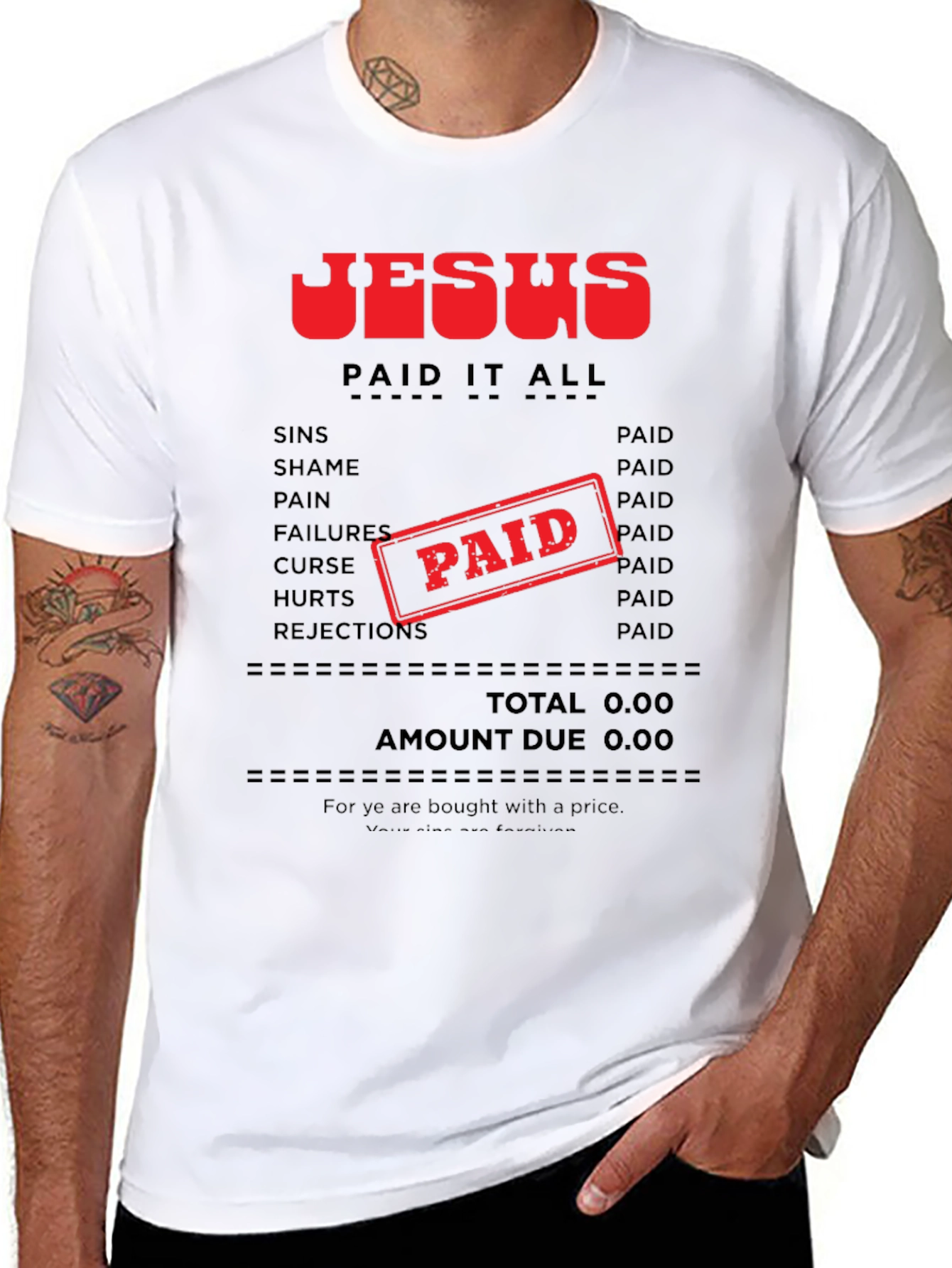 Camiseta Jesús Lo Pagó Todo - Fe Cristiana