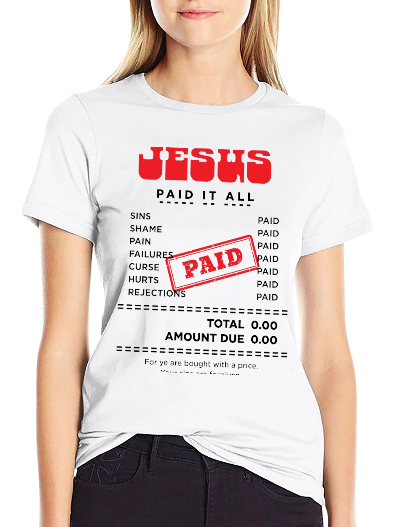 Camiseta Jesús Lo Pagó Todo - Fe Cristiana