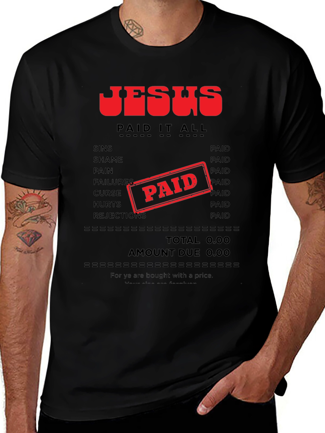 Camiseta Jesús Lo Pagó Todo - Fe Cristiana