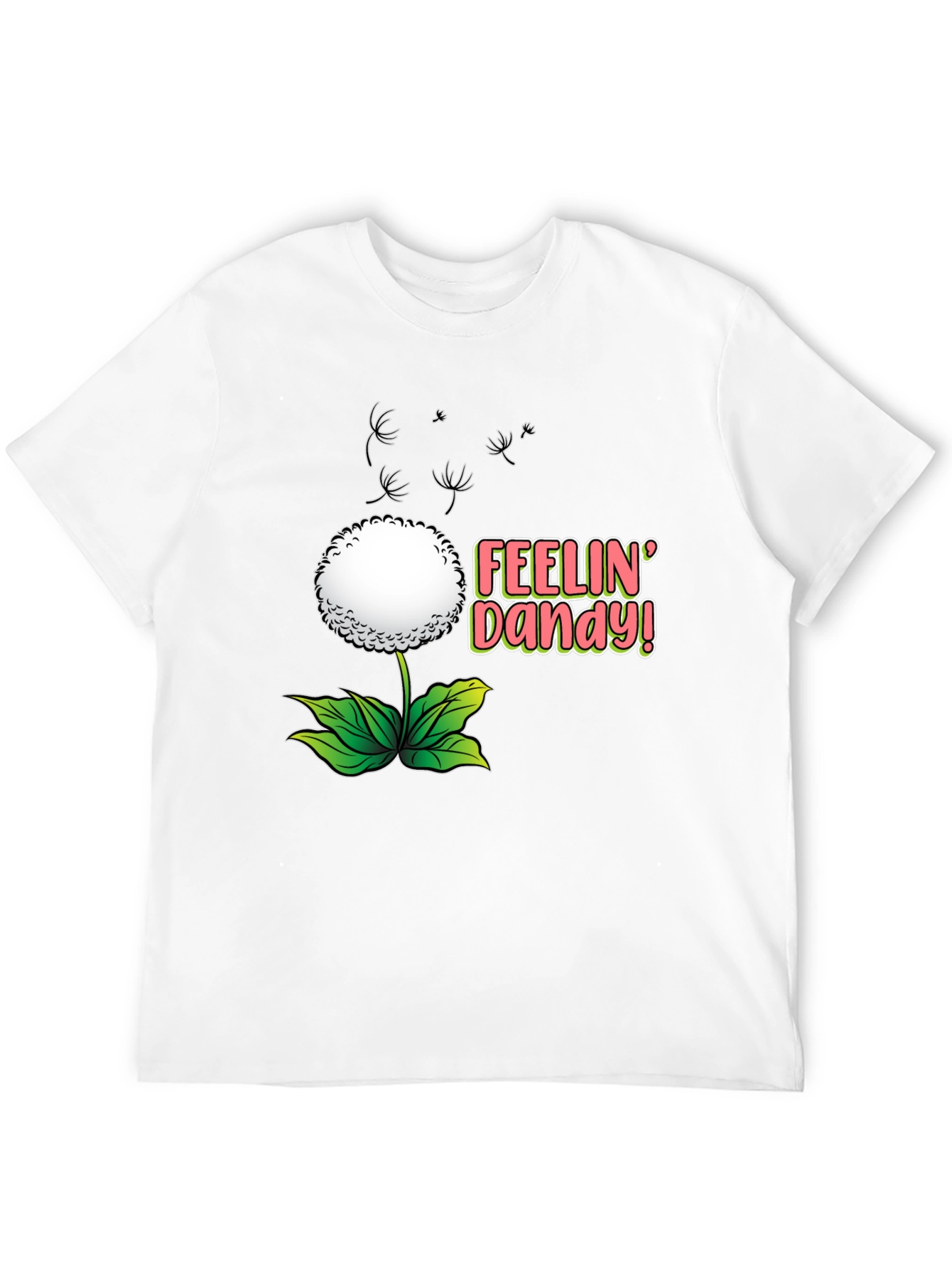 Camiseta Negra Diente de León - ¡Siente la Alegría!