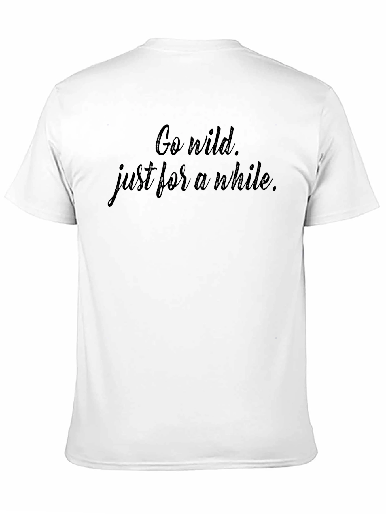 Camiseta Negra Go Wild. Just for a While