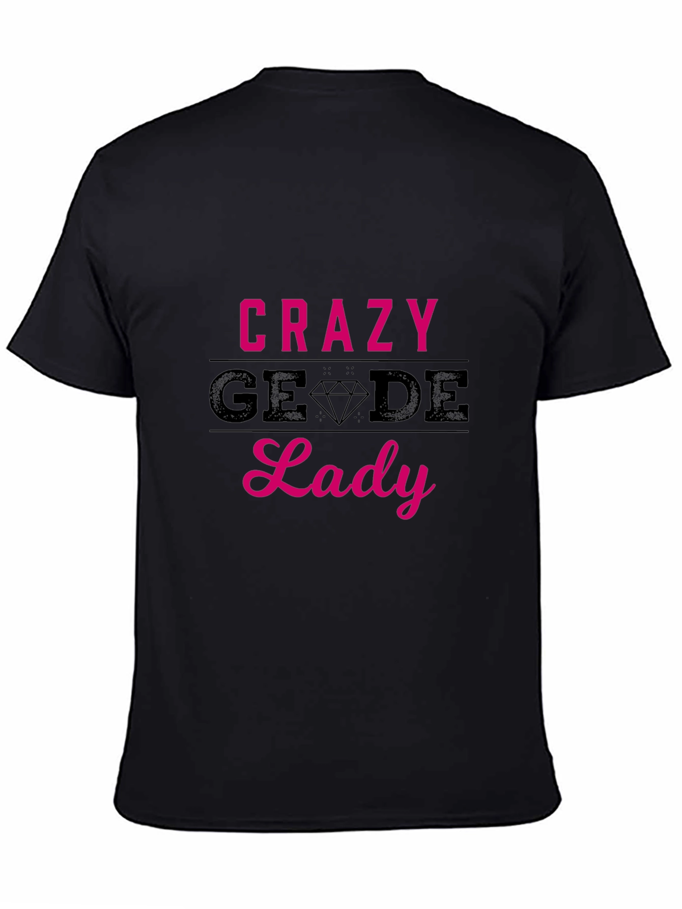 Camiseta Negra Crazy Geode Lady