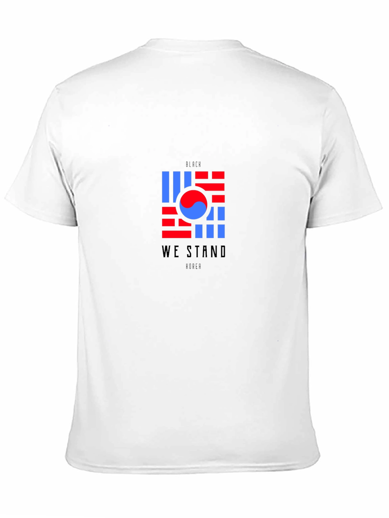 Camiseta Negra Diseño Bandera Coreana