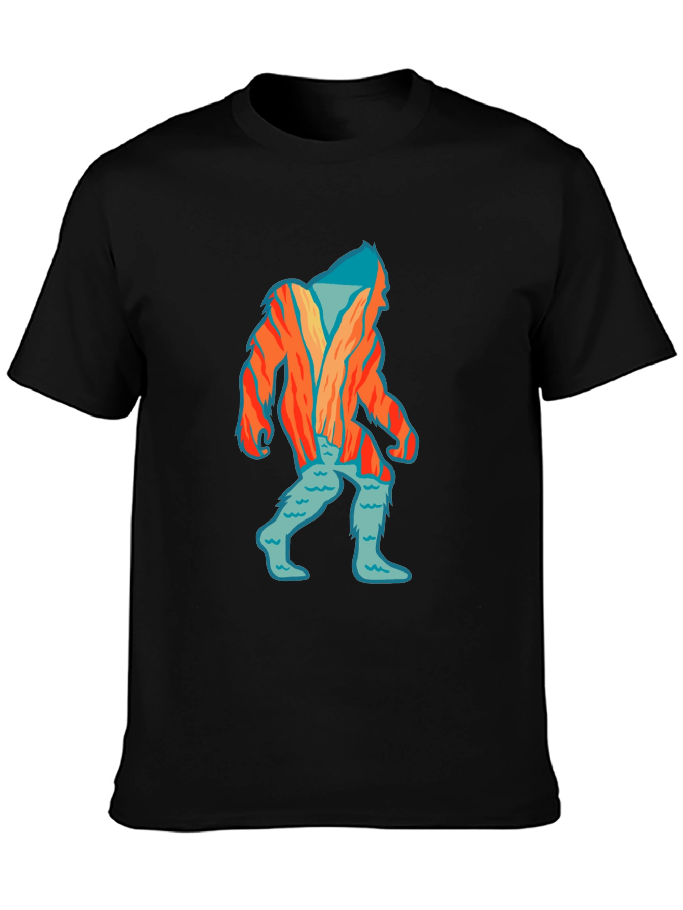 Camiseta Negra con Diseño de Yeti