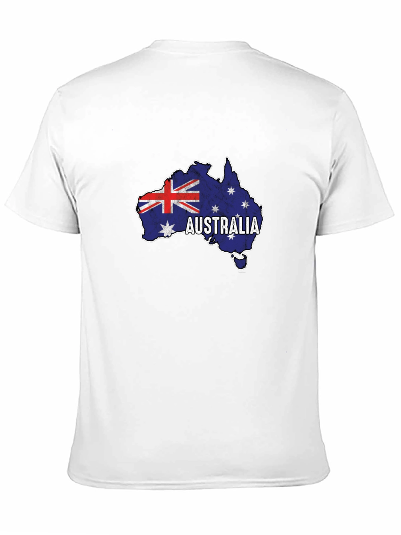 Camiseta Negra Australia Mapa Bandera