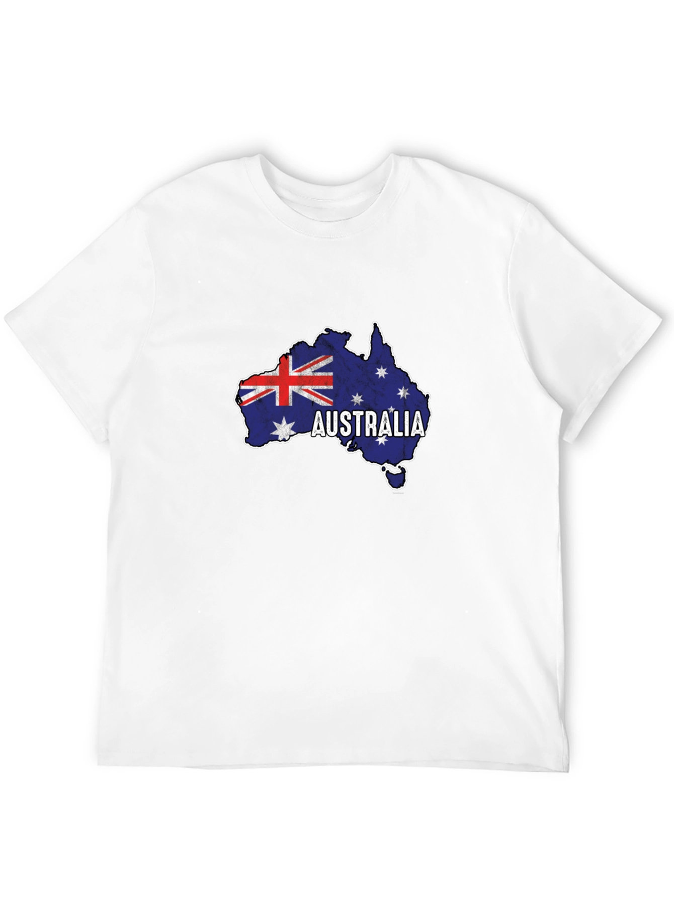 Camiseta Negra Australia Mapa Bandera