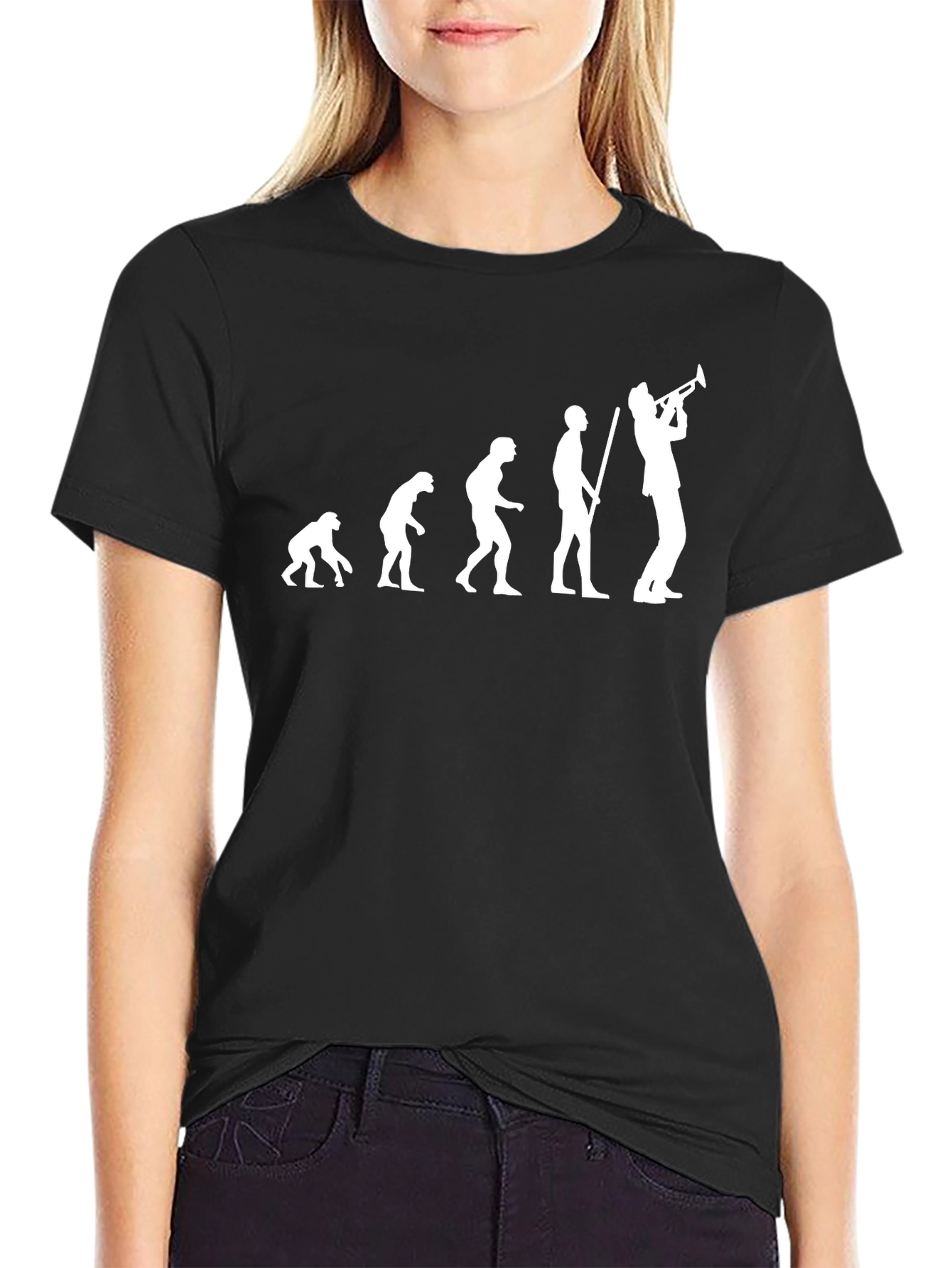 Camiseta Negra Evolución Trompeta Hombre
