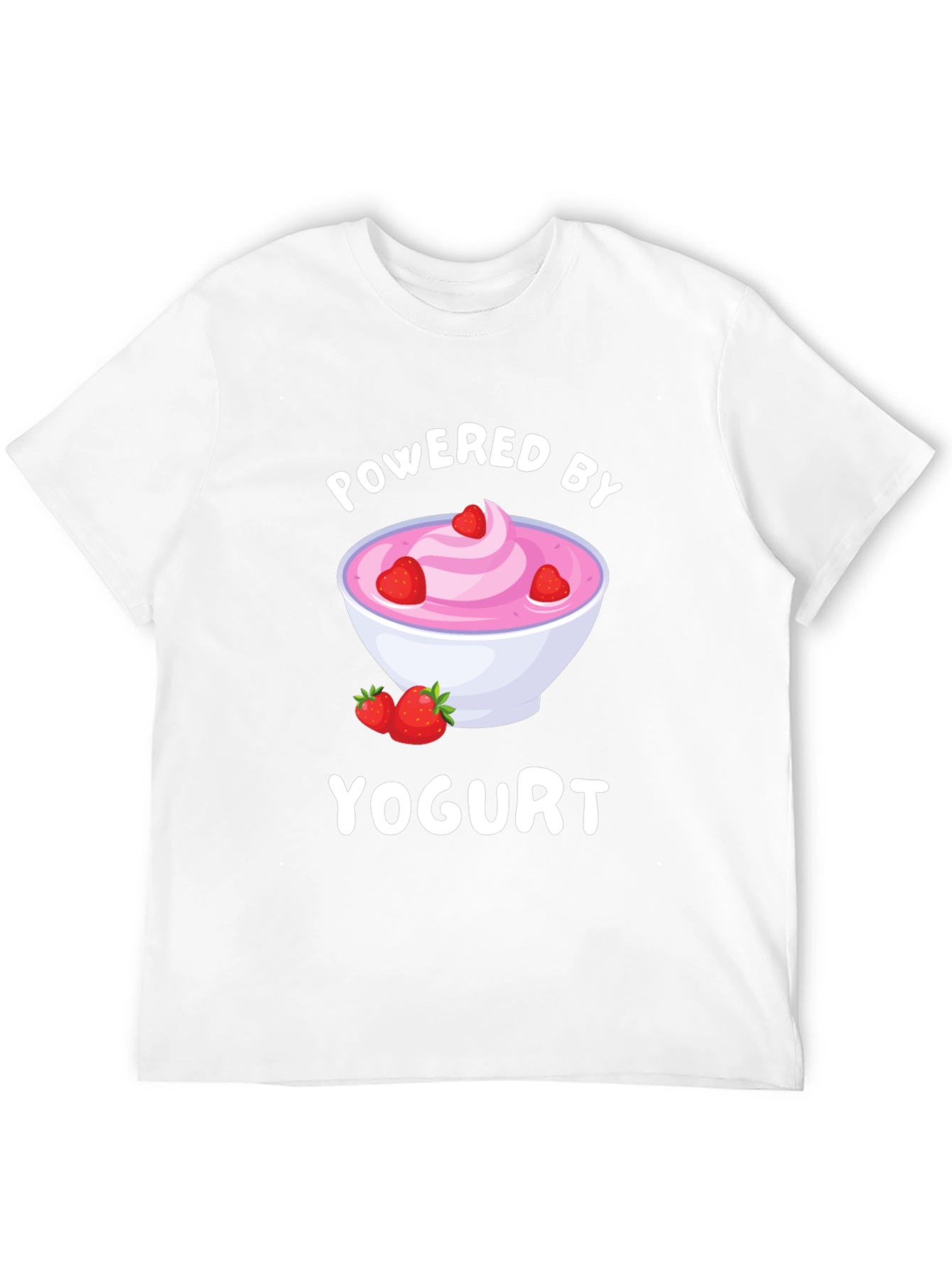 Camiseta Negra Powered by Yogurt