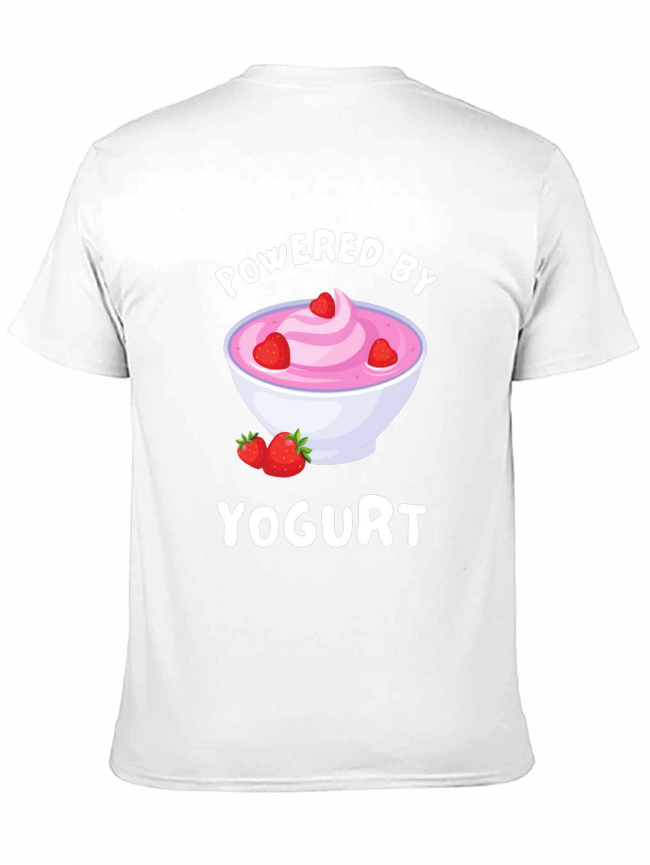 Camiseta Negra Powered by Yogurt