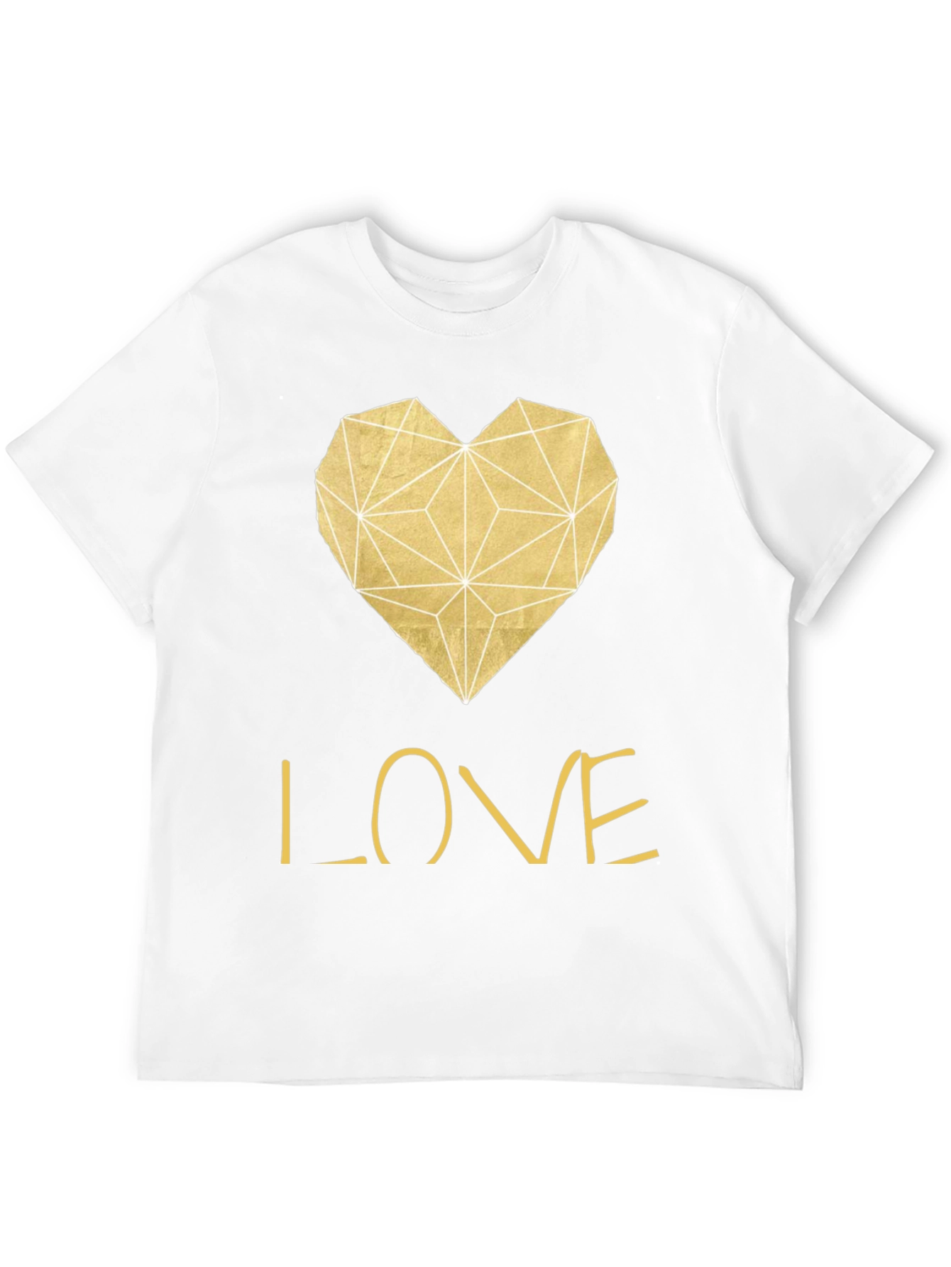 Camiseta Negra Corazón Love Dorado