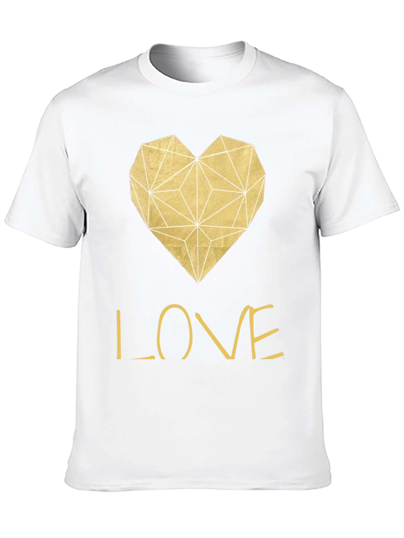 Camiseta Negra Corazón Love Dorado