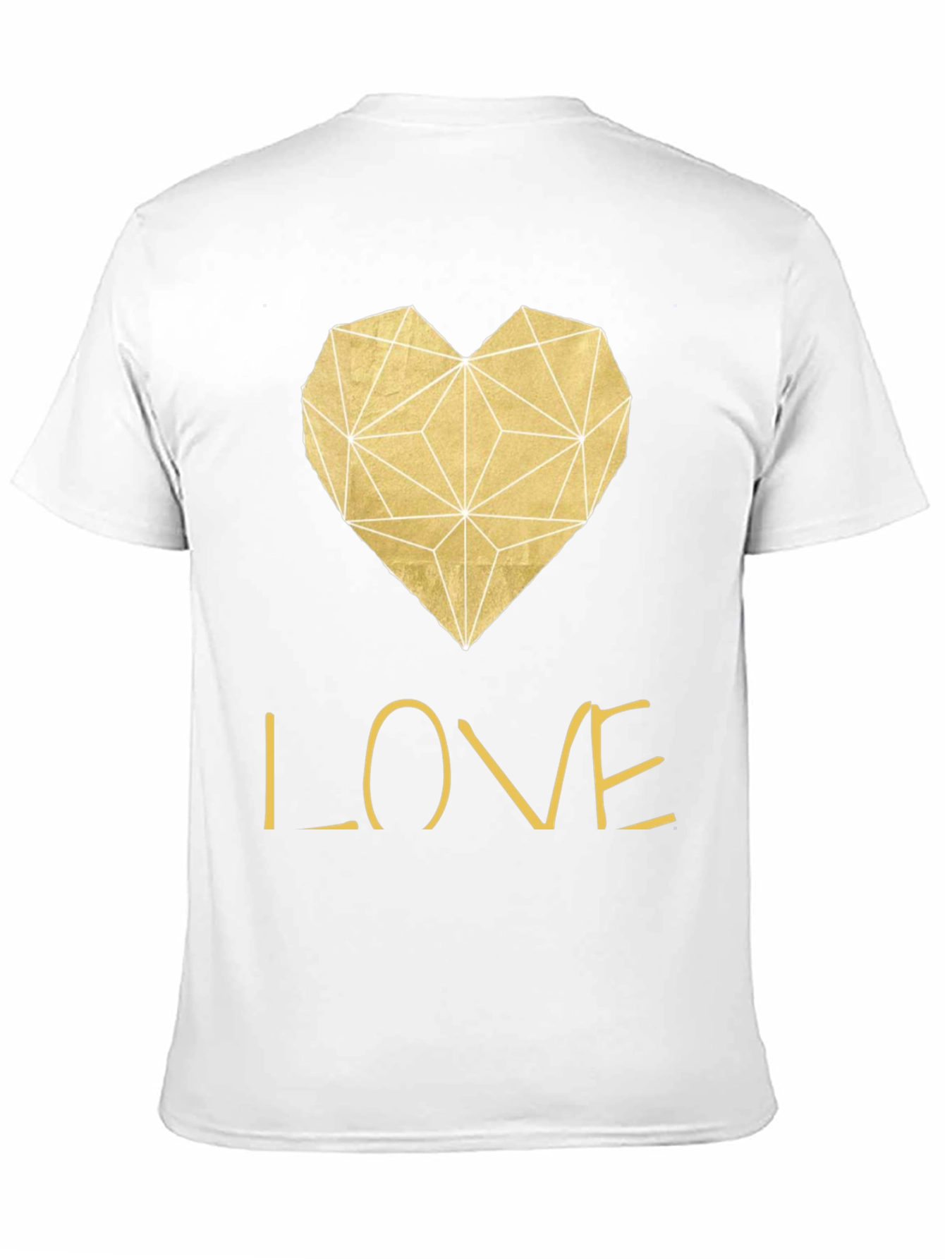 Camiseta Negra Corazón Love Dorado