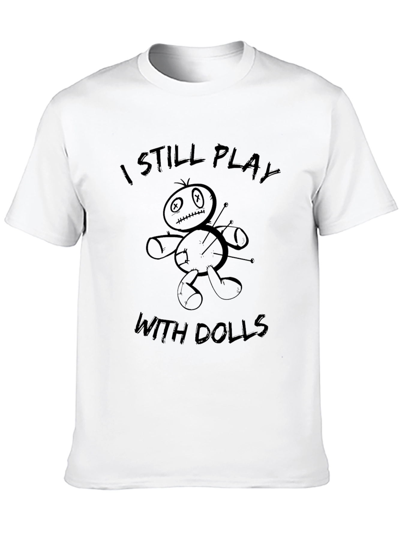 Camiseta Negra Aún Juego Con Muñecas Vudú