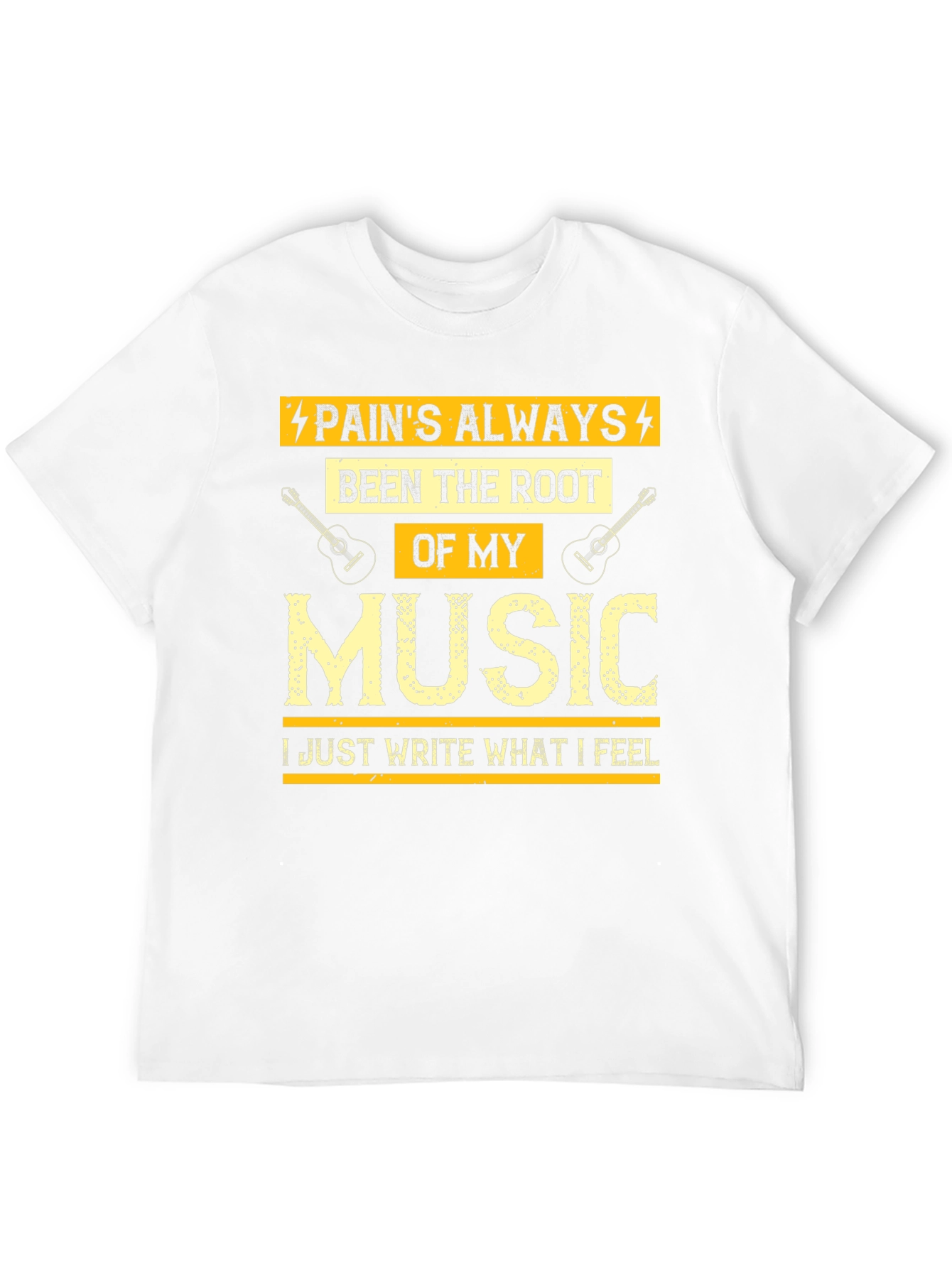 Camiseta Negra con Diseño Musical para Hombre