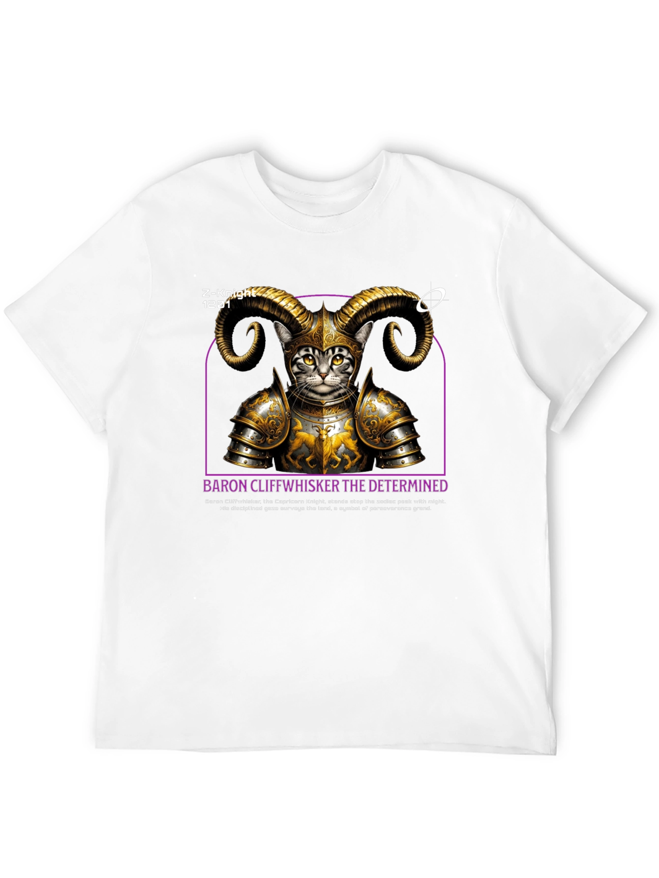 Camiseta Negra Baron Cliffwhisker Diseño Único