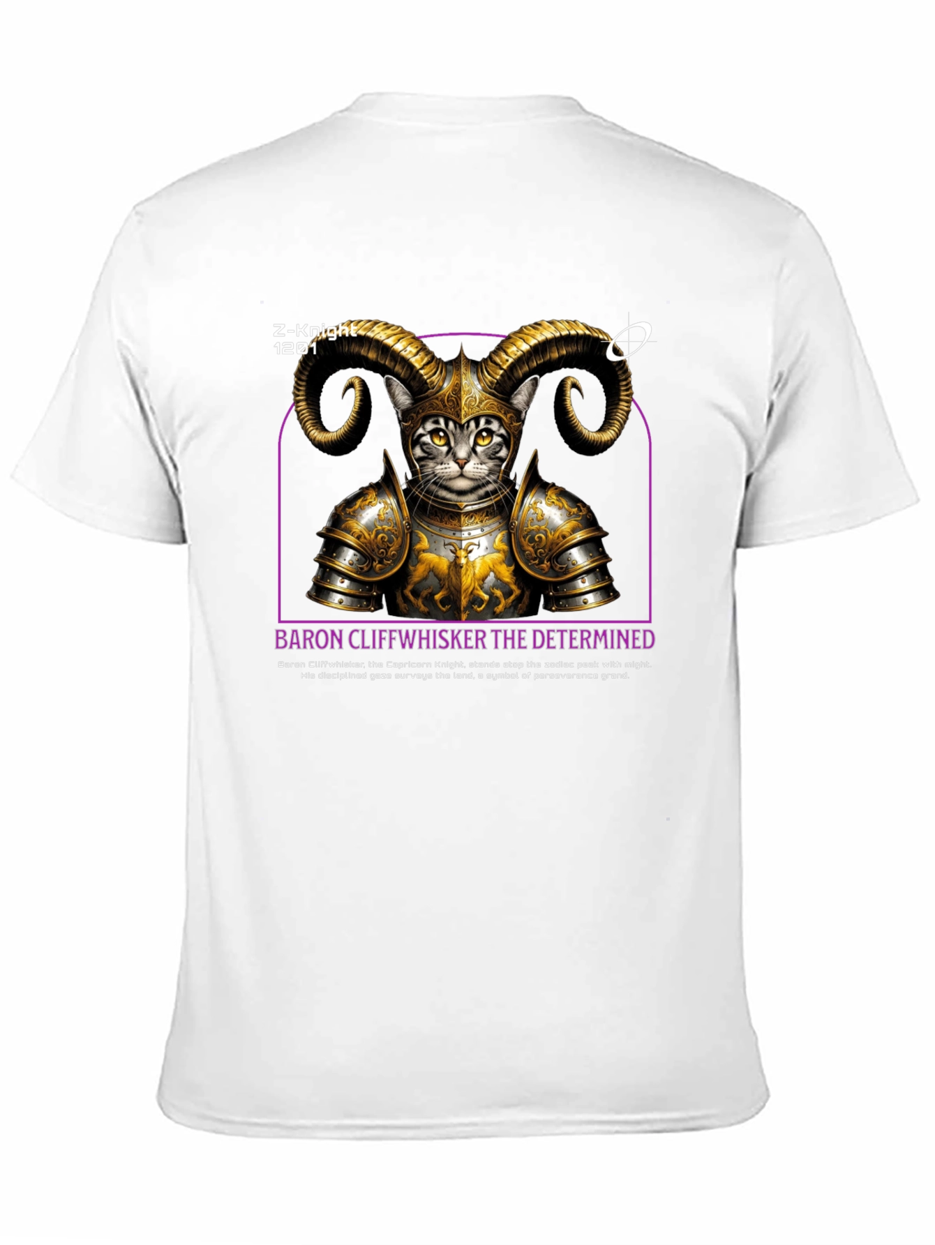 Camiseta Negra Baron Cliffwhisker Diseño Único