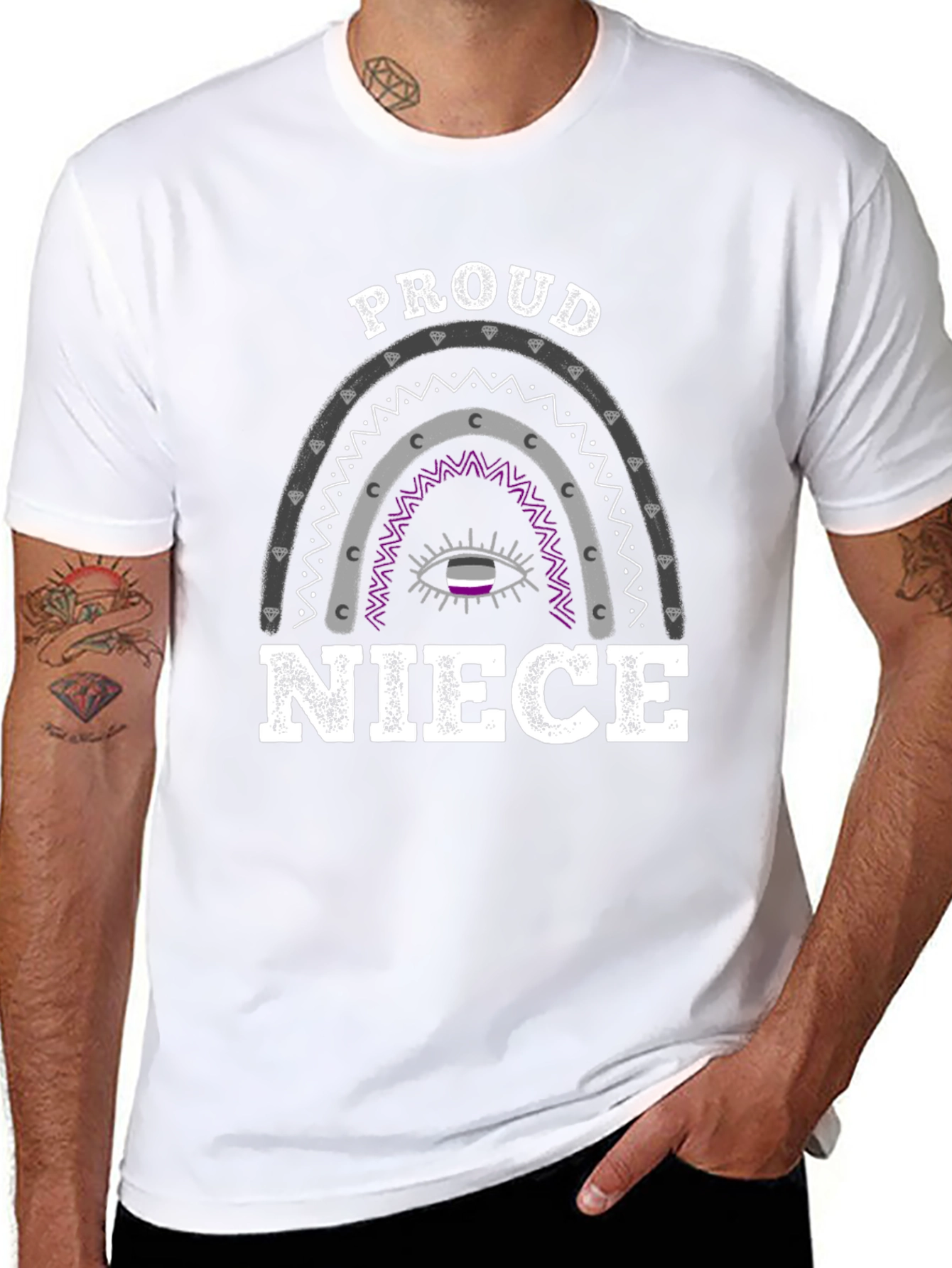 Camiseta Orgullo Asexual: ¡Mi Sobrina Es Genial!