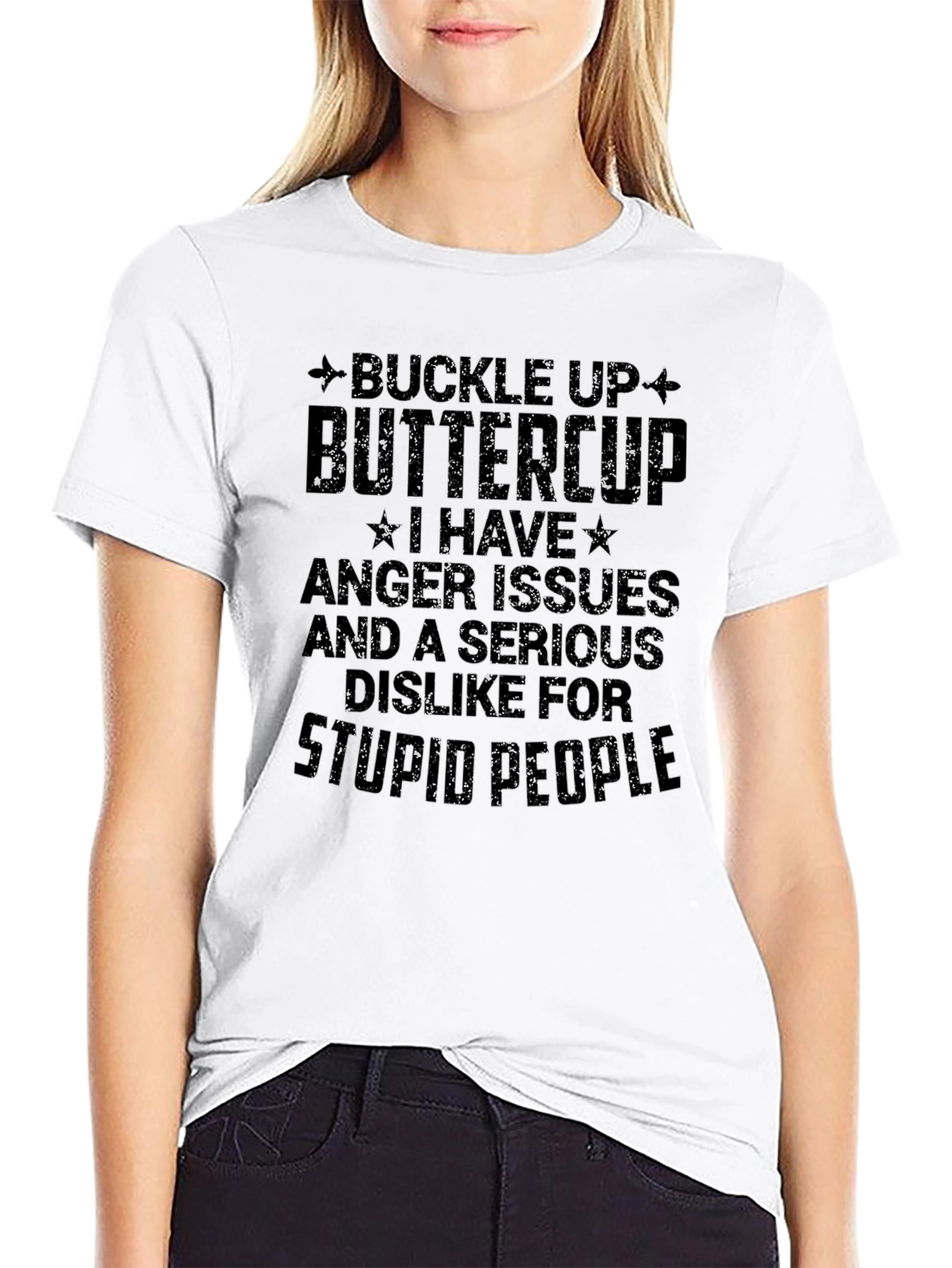 Camiseta Negra con Frase Divertida