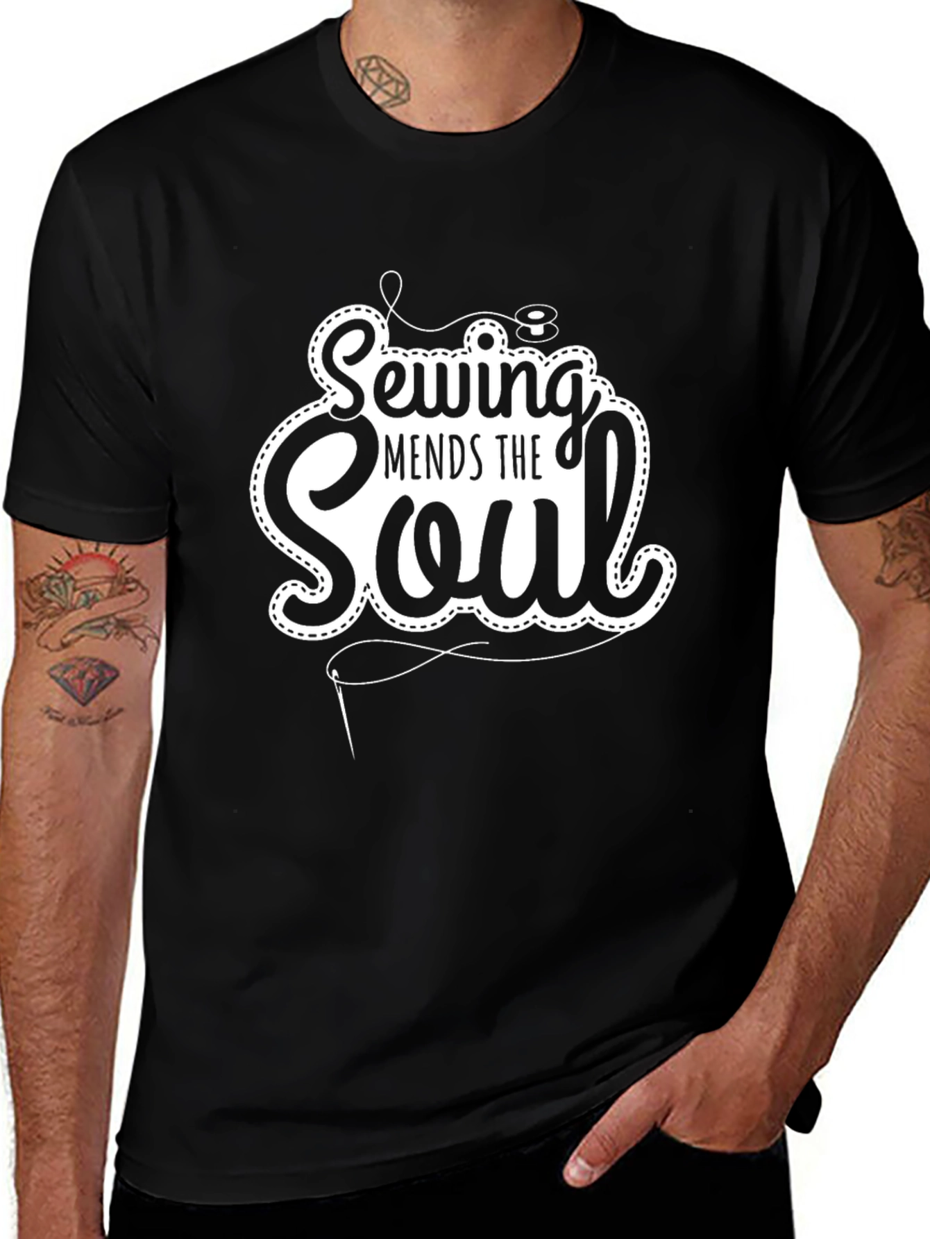 Camiseta Negra: Sewing Mends the Soul