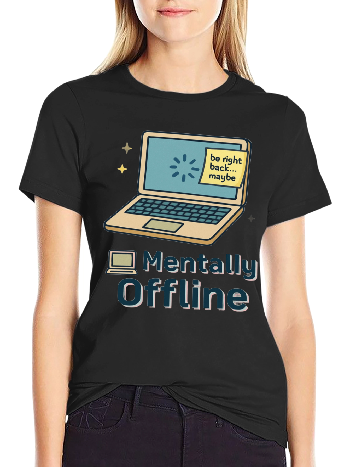 Camiseta Mentalmente Offline Diseño Informático