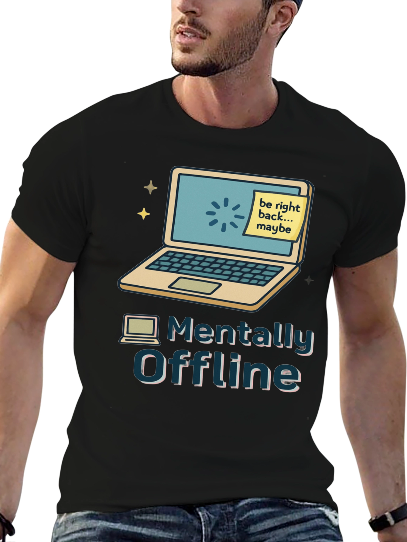 Camiseta Mentalmente Offline Diseño Informático