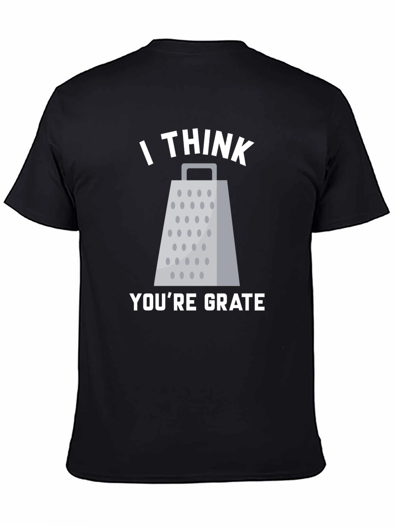 Camiseta Negra con Diseño de Rallador