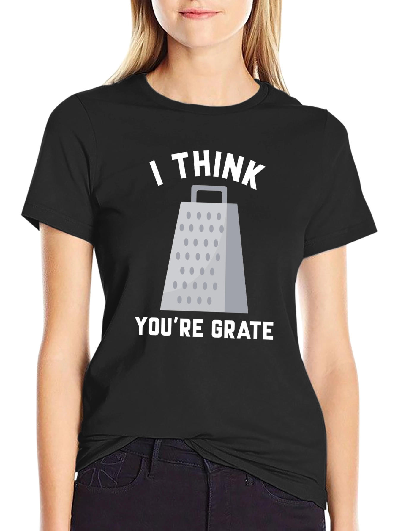 Camiseta Negra con Diseño de Rallador
