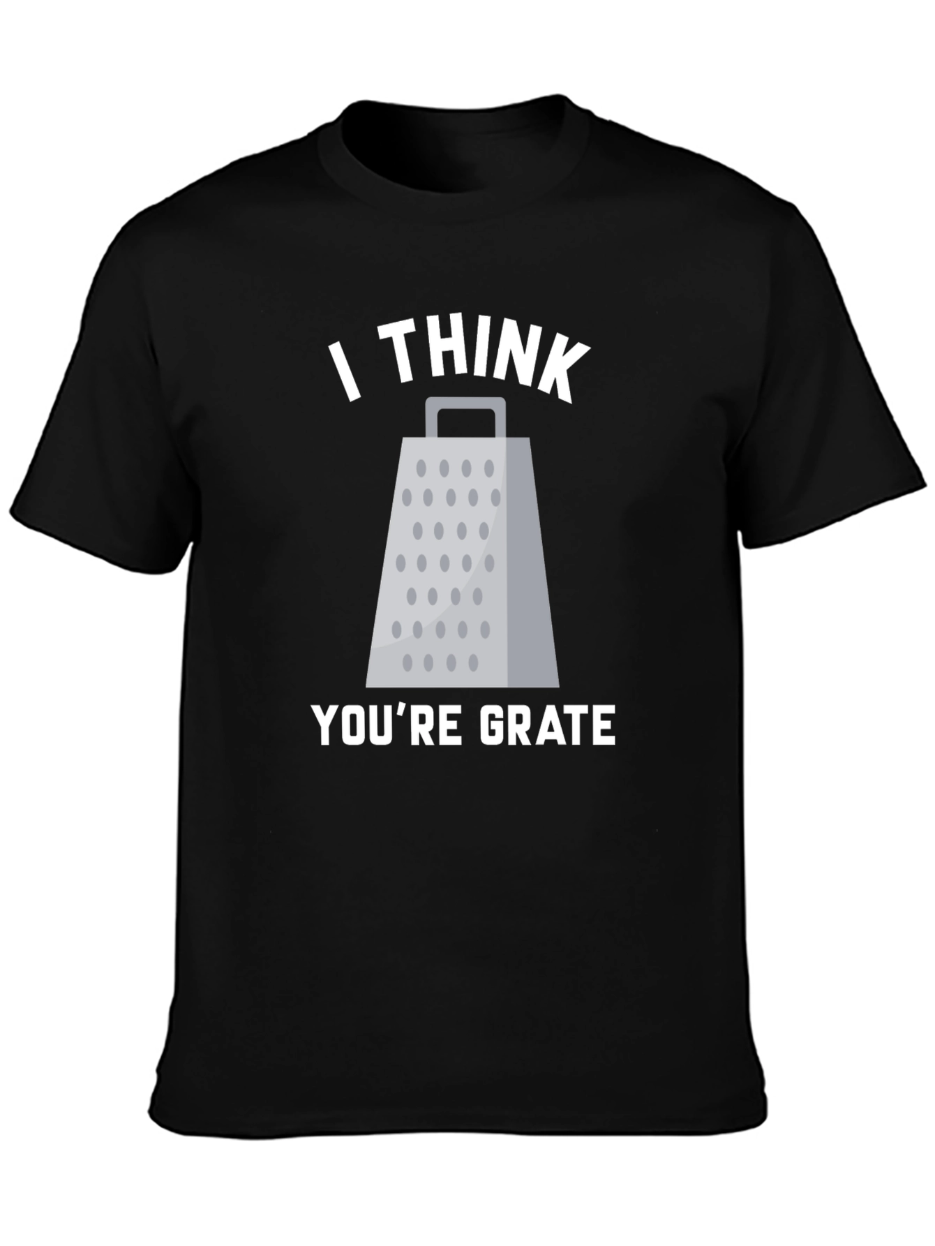 Camiseta Negra con Diseño de Rallador