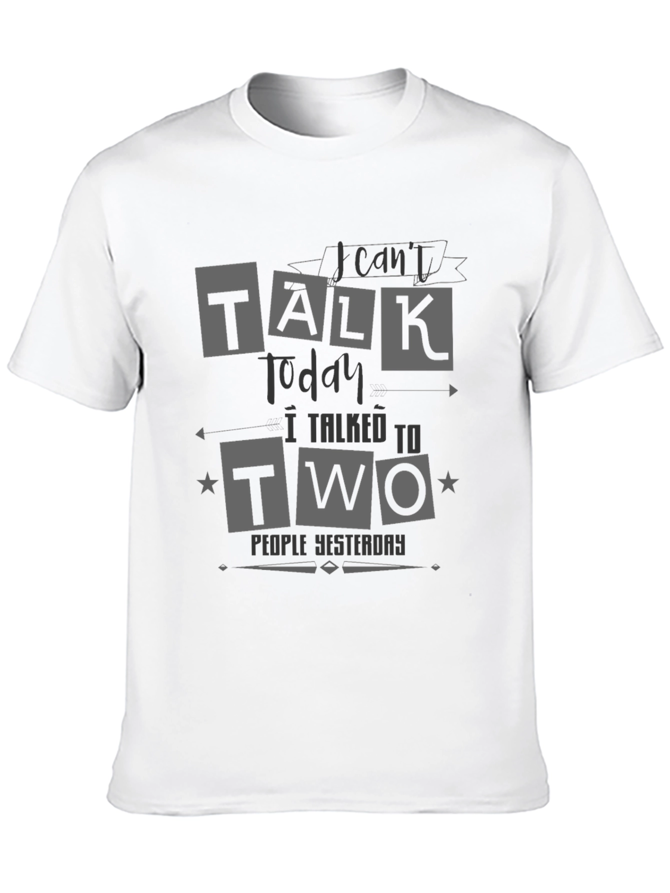 Camiseta Negra No puedo hablar hoy para Hombre