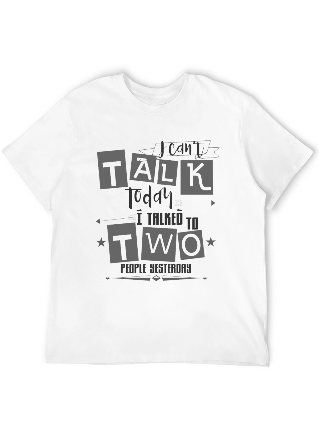 Camiseta Negra No puedo hablar hoy para Hombre