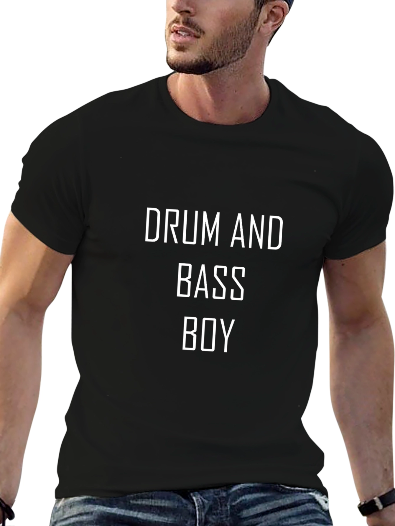Camiseta Negra Drum and Bass Boy