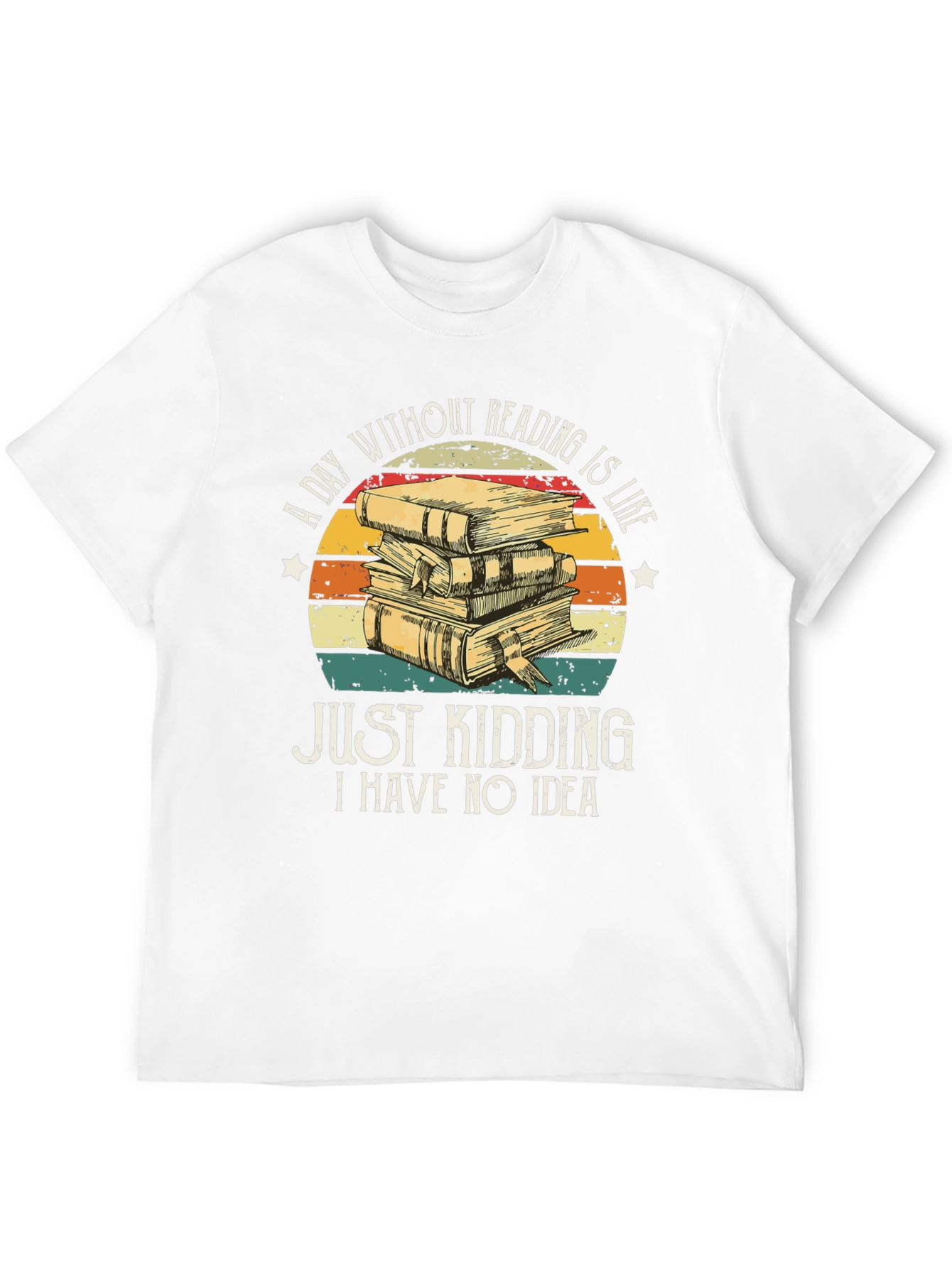 Camiseta Negra con Diseño de Libros y Frase Divertida