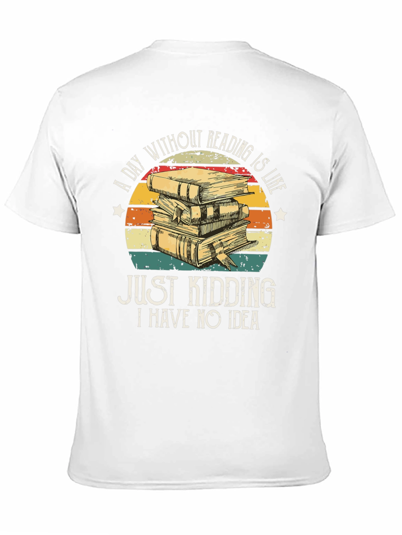 Camiseta Negra con Diseño de Libros y Frase Divertida