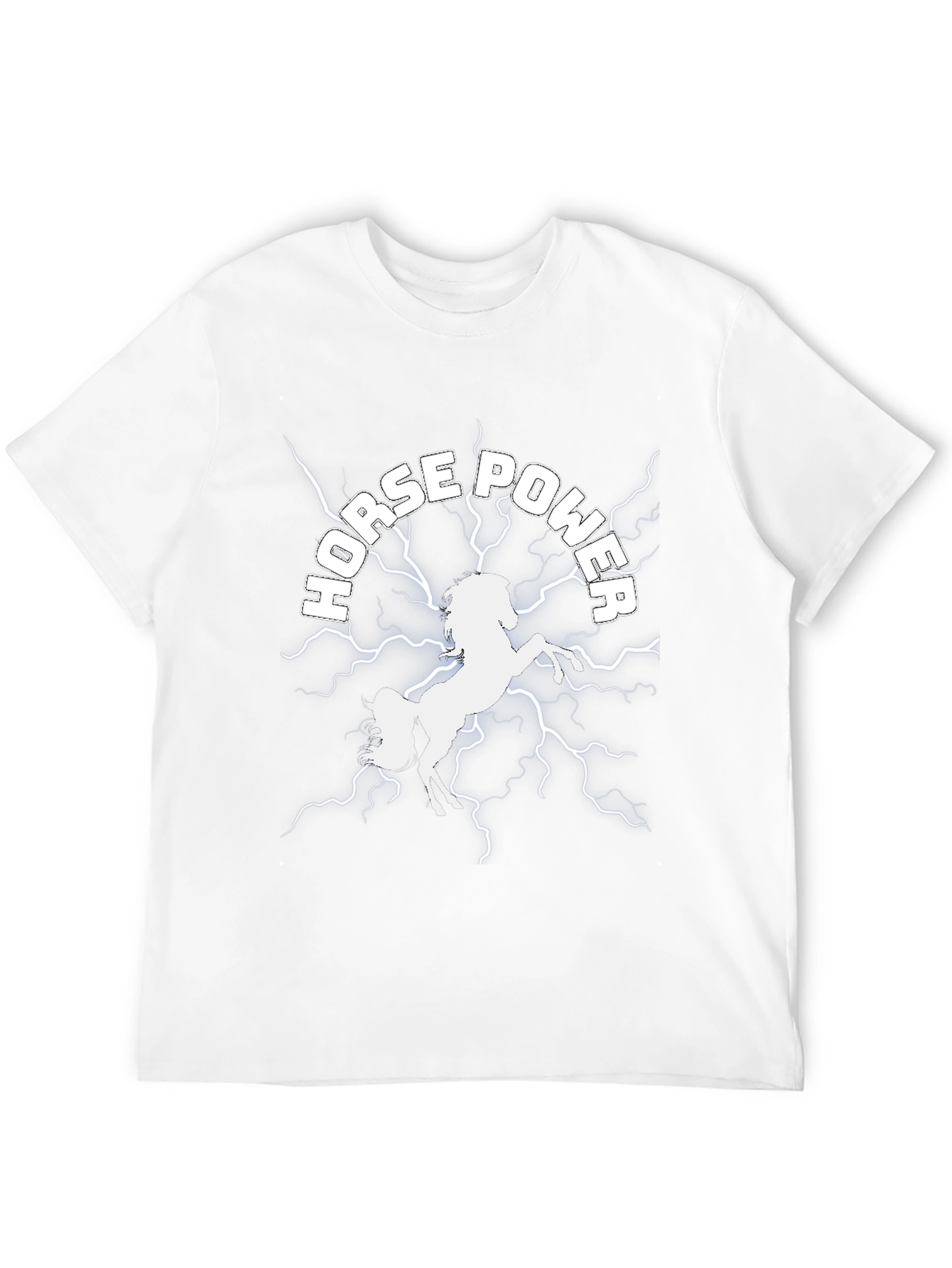 Camiseta Negra: Potencia de Caballo Eléctrico
