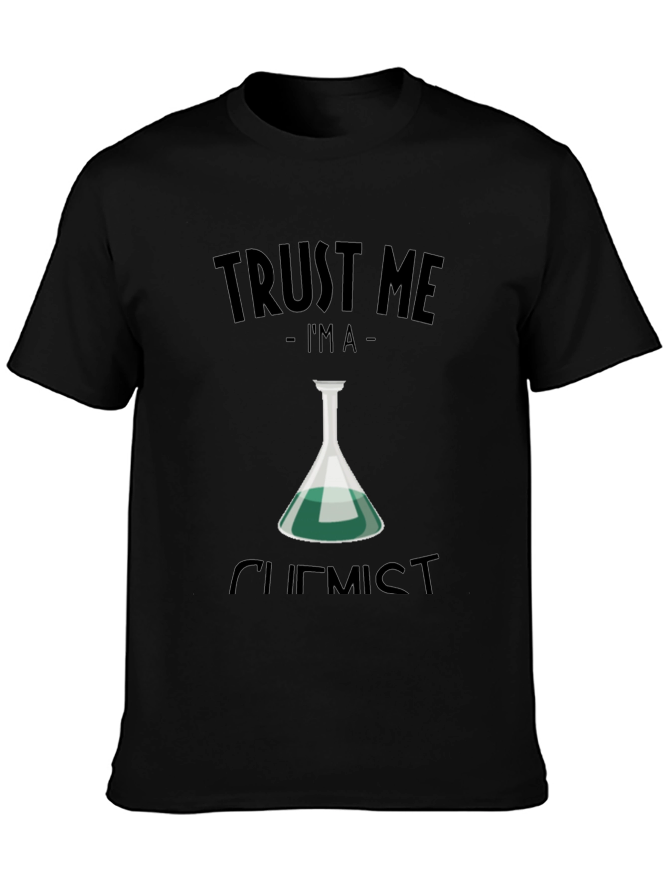 Camiseta Negra Confía en mí soy químico