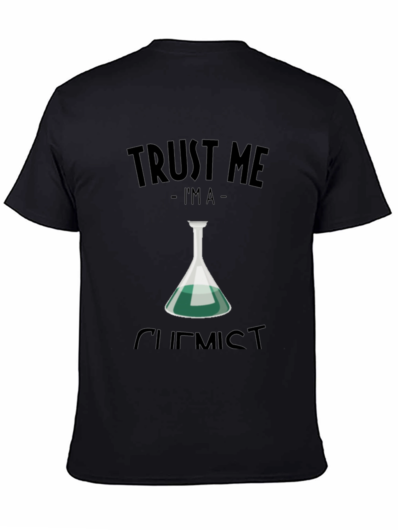 Camiseta Negra Confía en mí soy químico