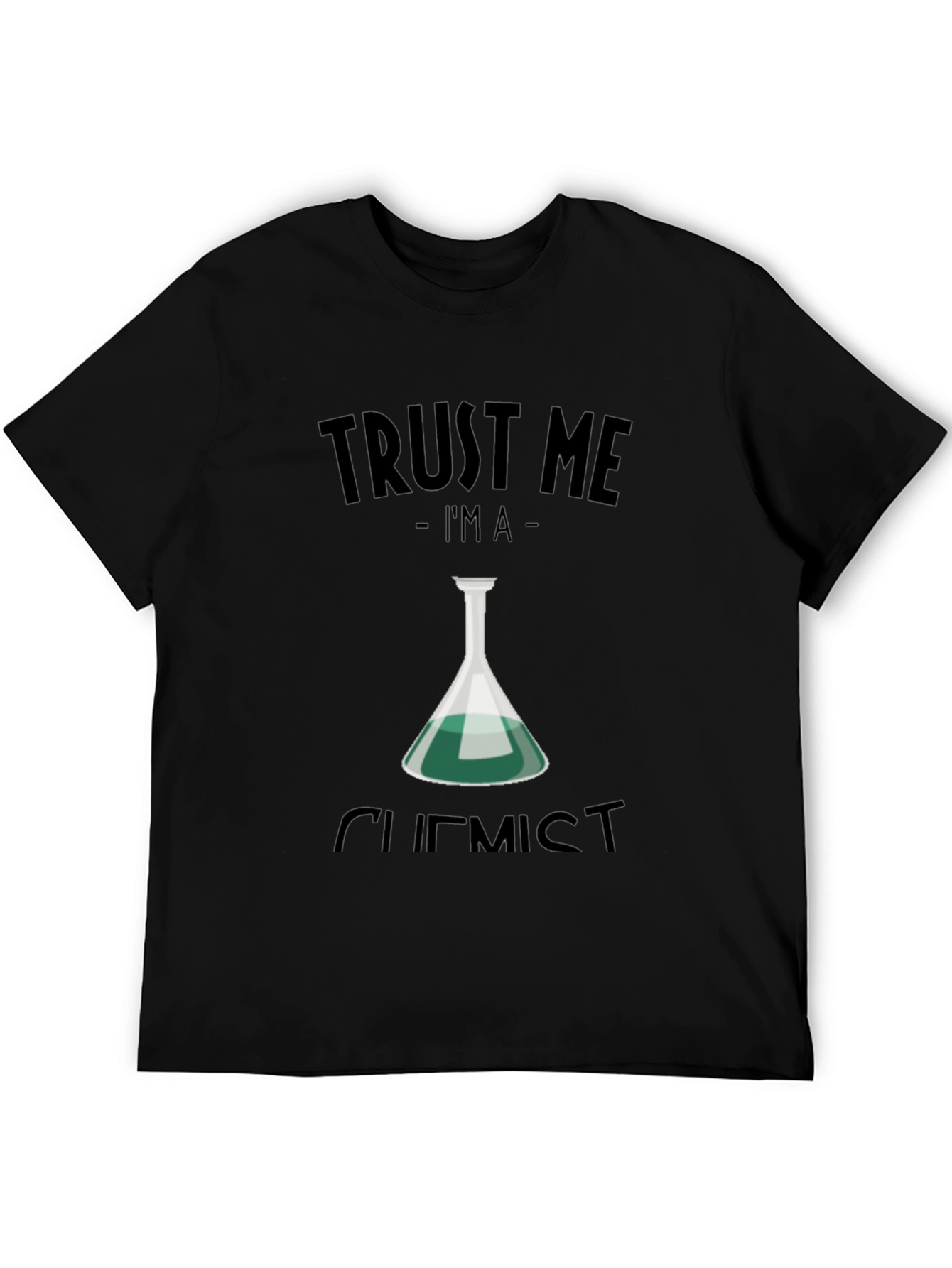 Camiseta Negra Confía en mí soy químico