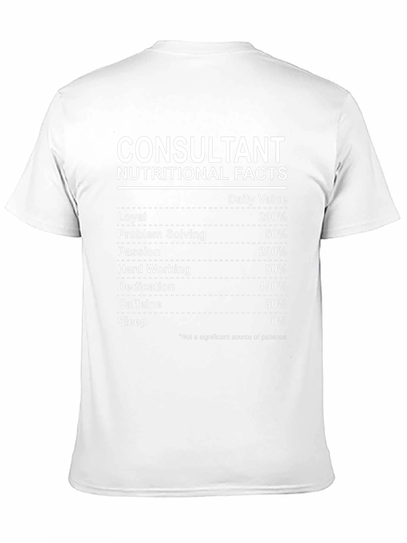 Camiseta Consultant Nutritional Facts