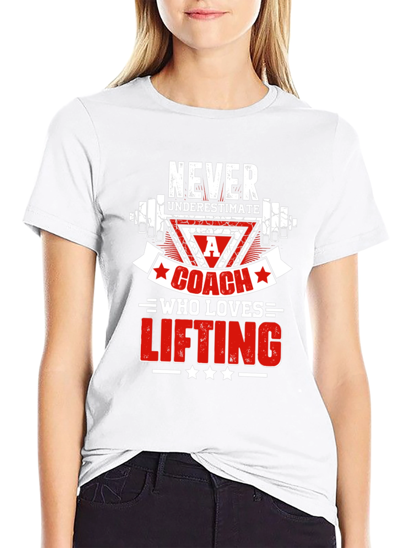 Camiseta Negra para Entrenador de Levantamiento de Pesas