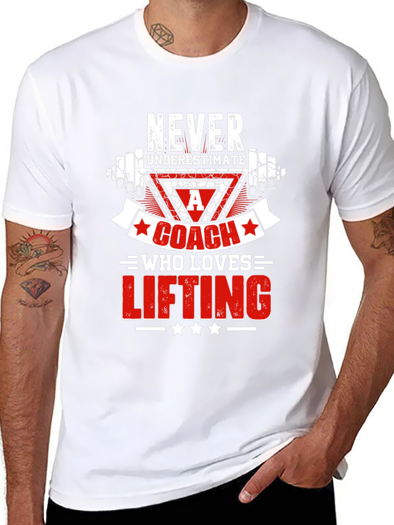 Camiseta Negra para Entrenador de Levantamiento de Pesas