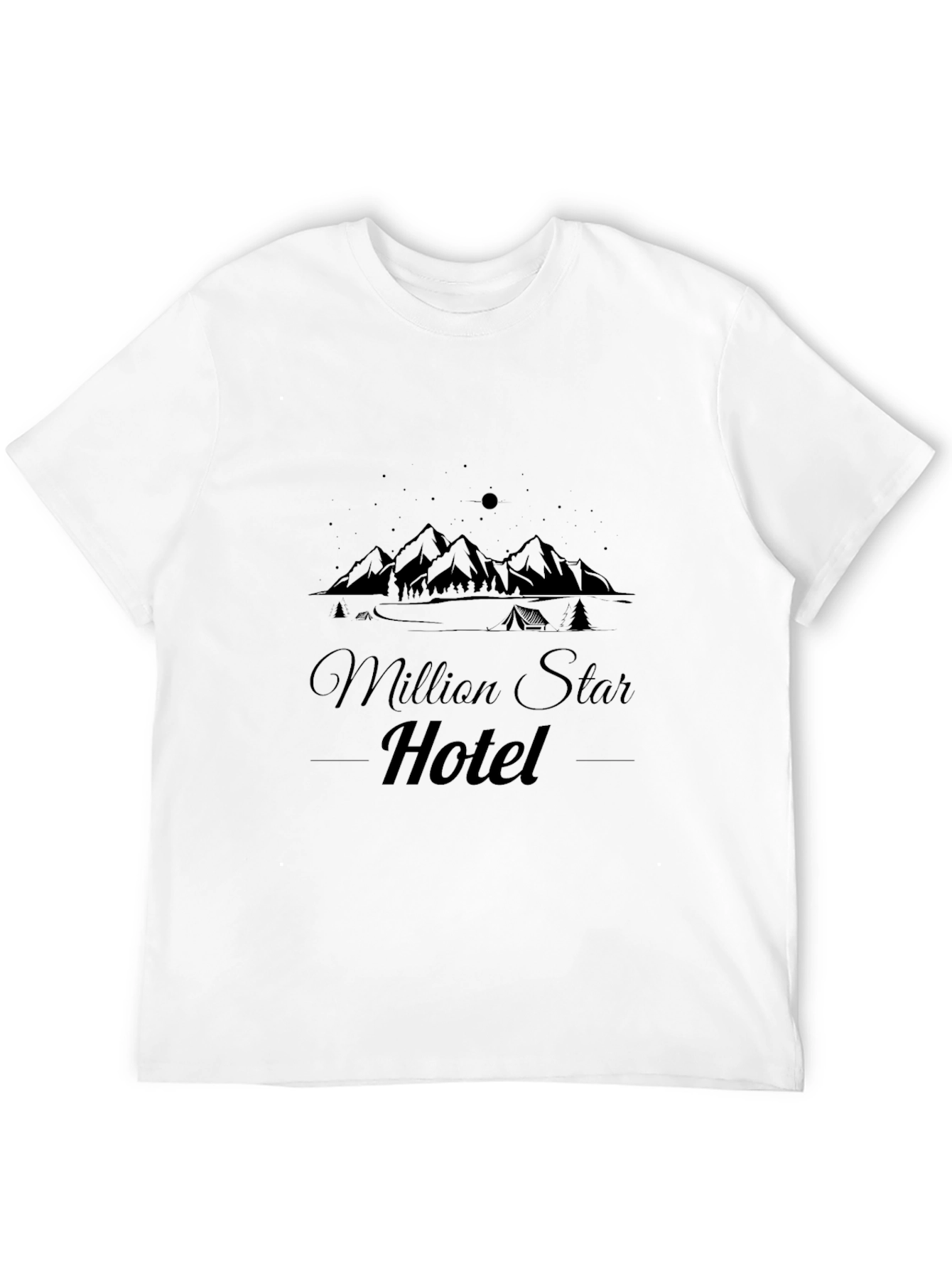 Camiseta Negra Million Star Hotel Casual para Hombre