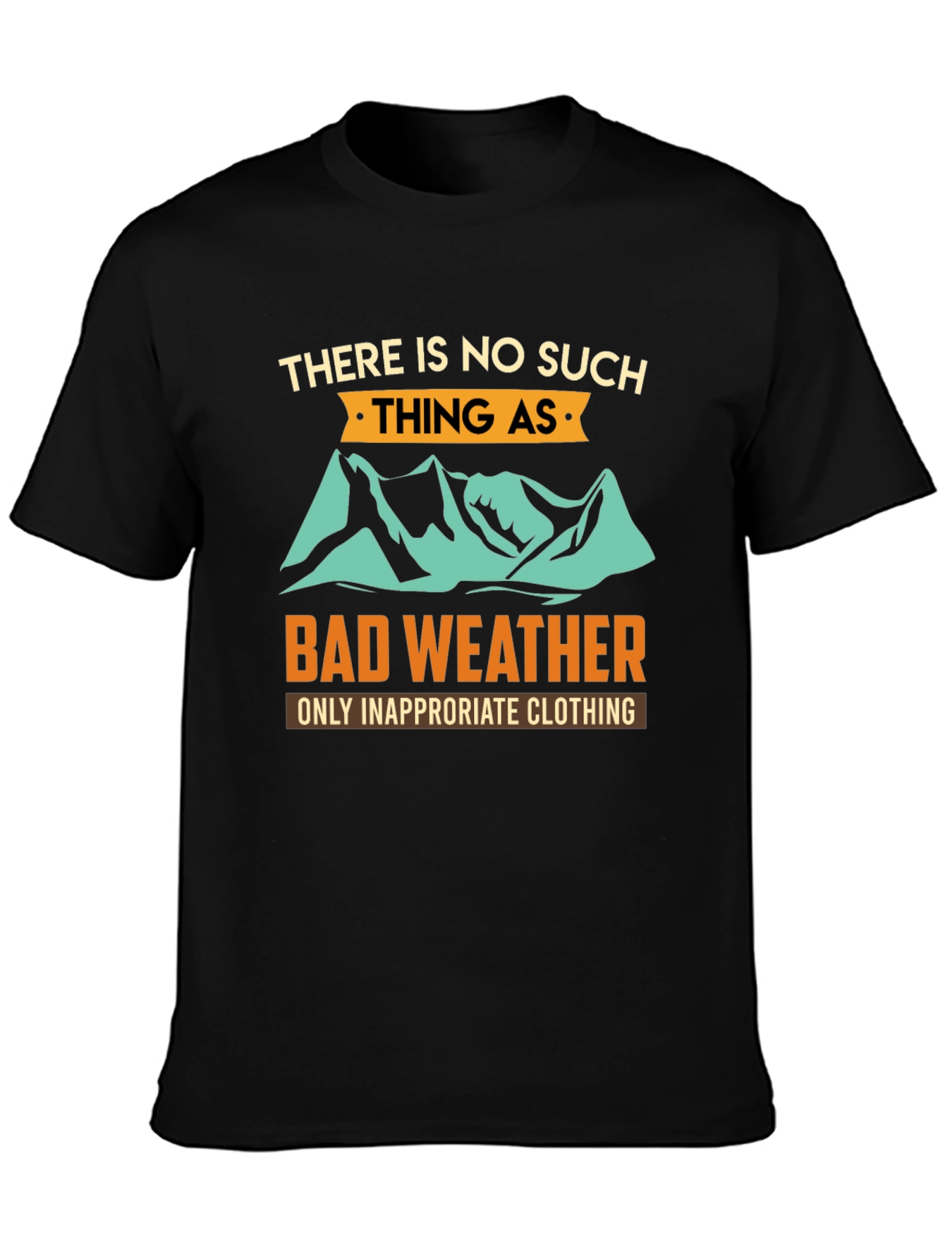 Camiseta Negra con Diseño Inspirador para Aventureros