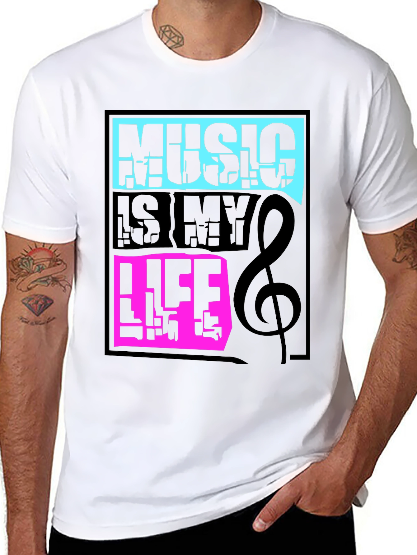 Camiseta Negra Music is My Life