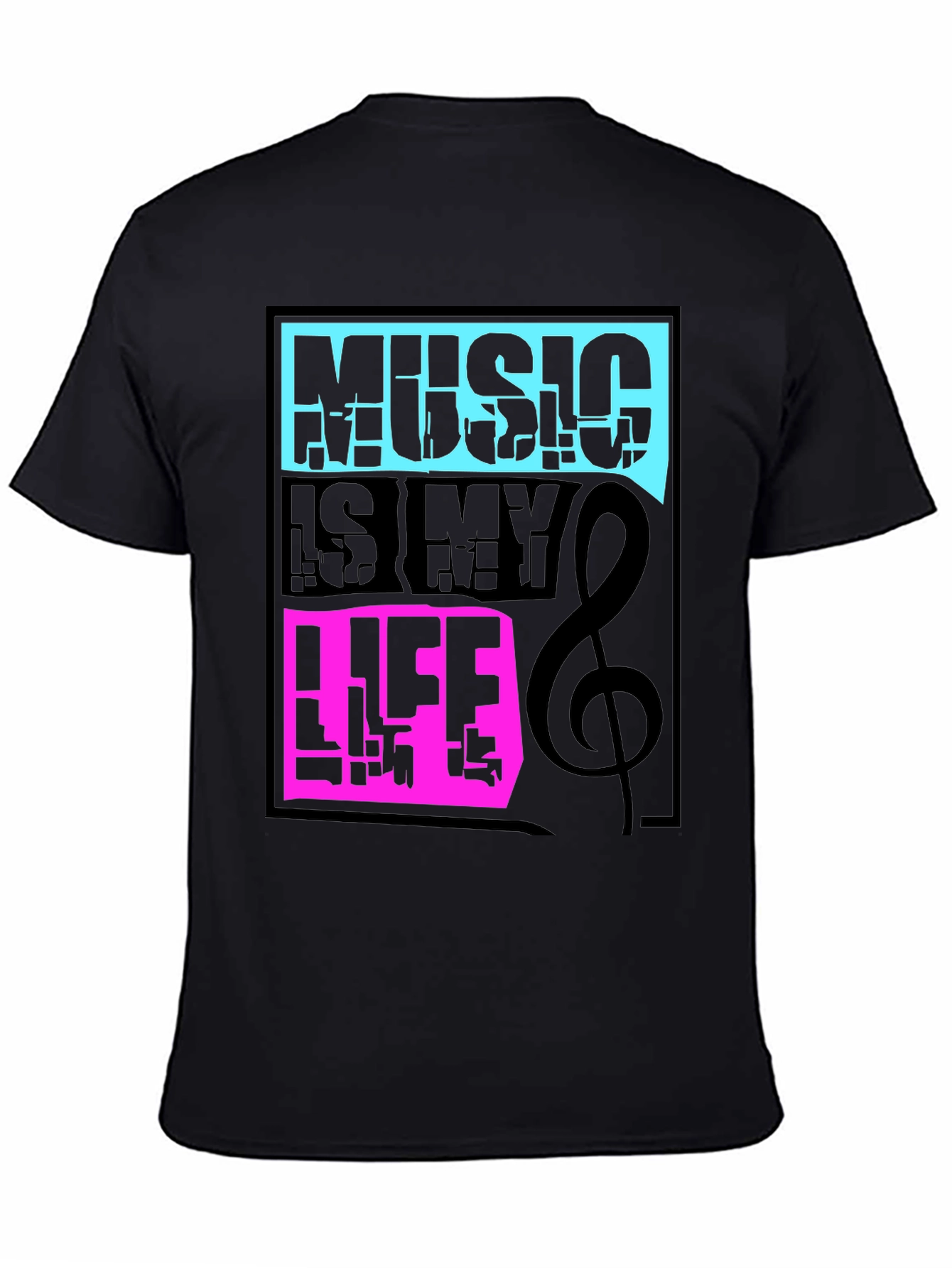Camiseta Negra Music is My Life