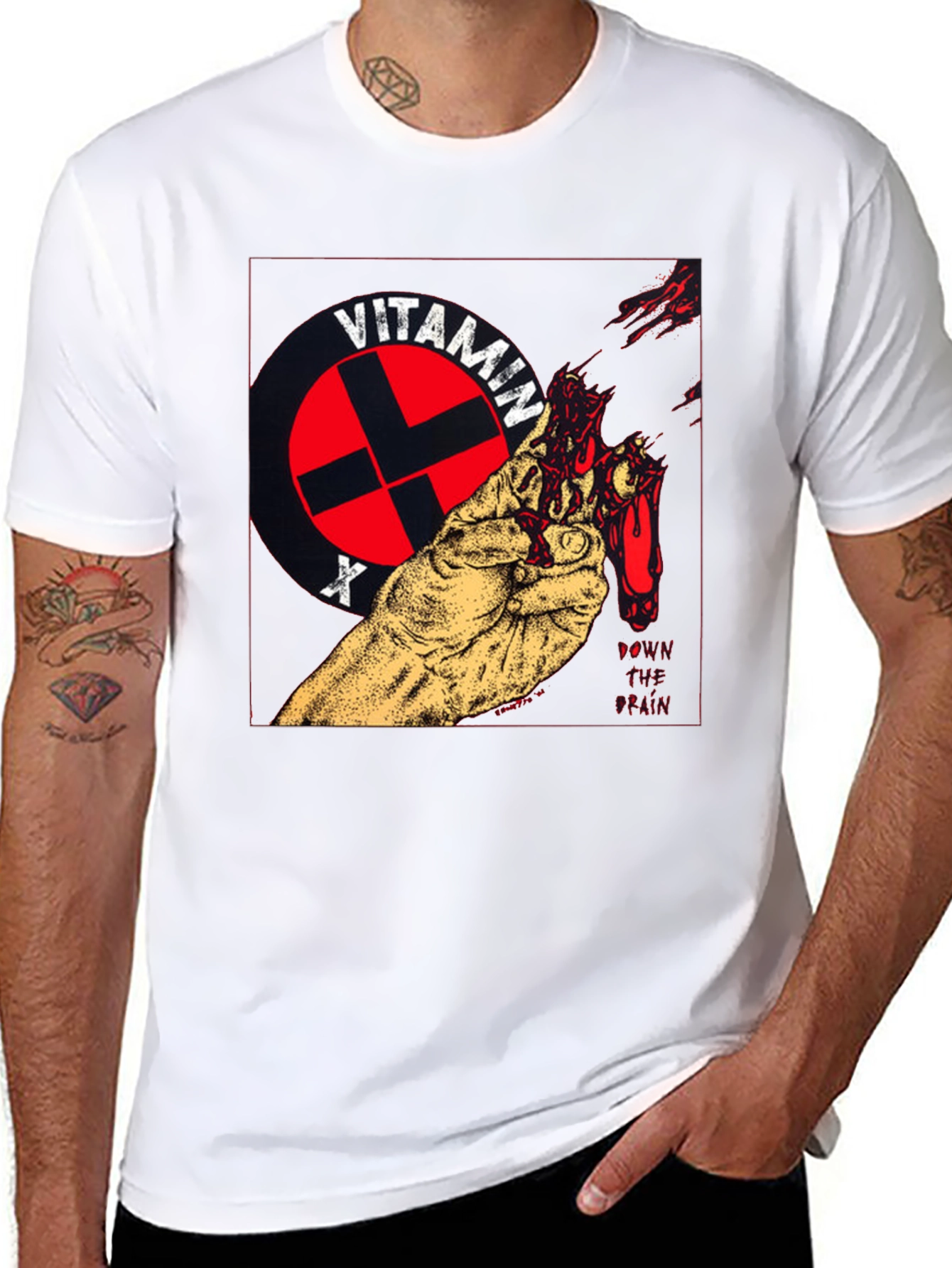Camiseta Negra con Diseño Vitamin X